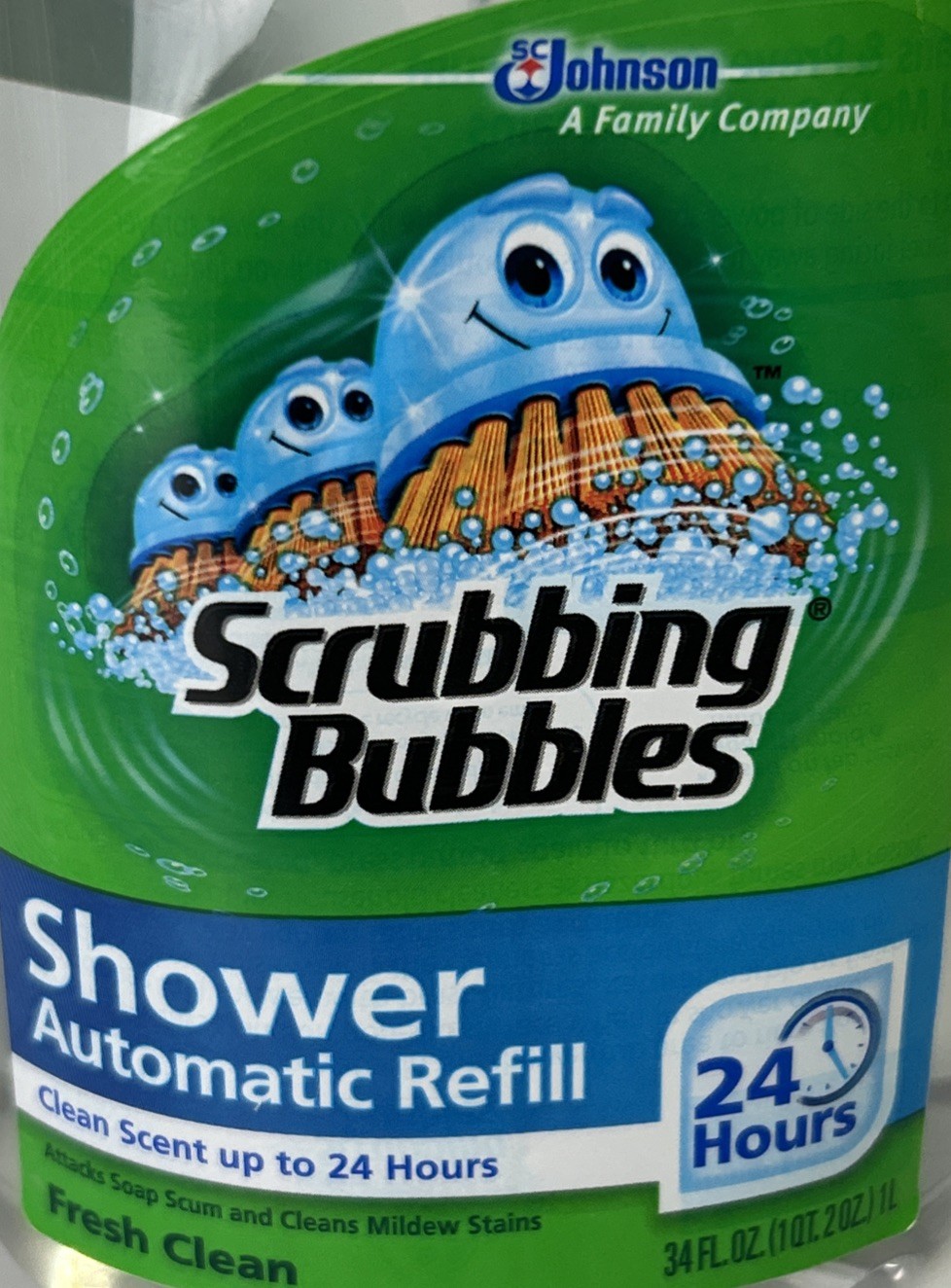 Scrubbing Bubbles Automatic Shower Cleaner Refill – 34 oz. Fresh Clean