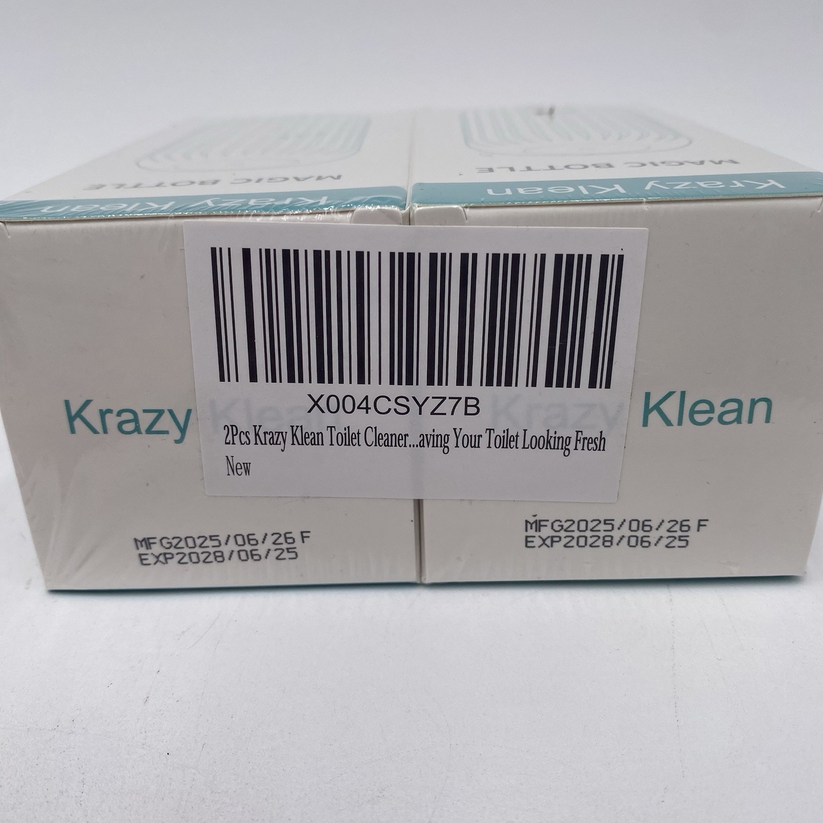 2 Pack Krazy Klean Magic Bottle Toilet Bowl Cleaner New Sealed