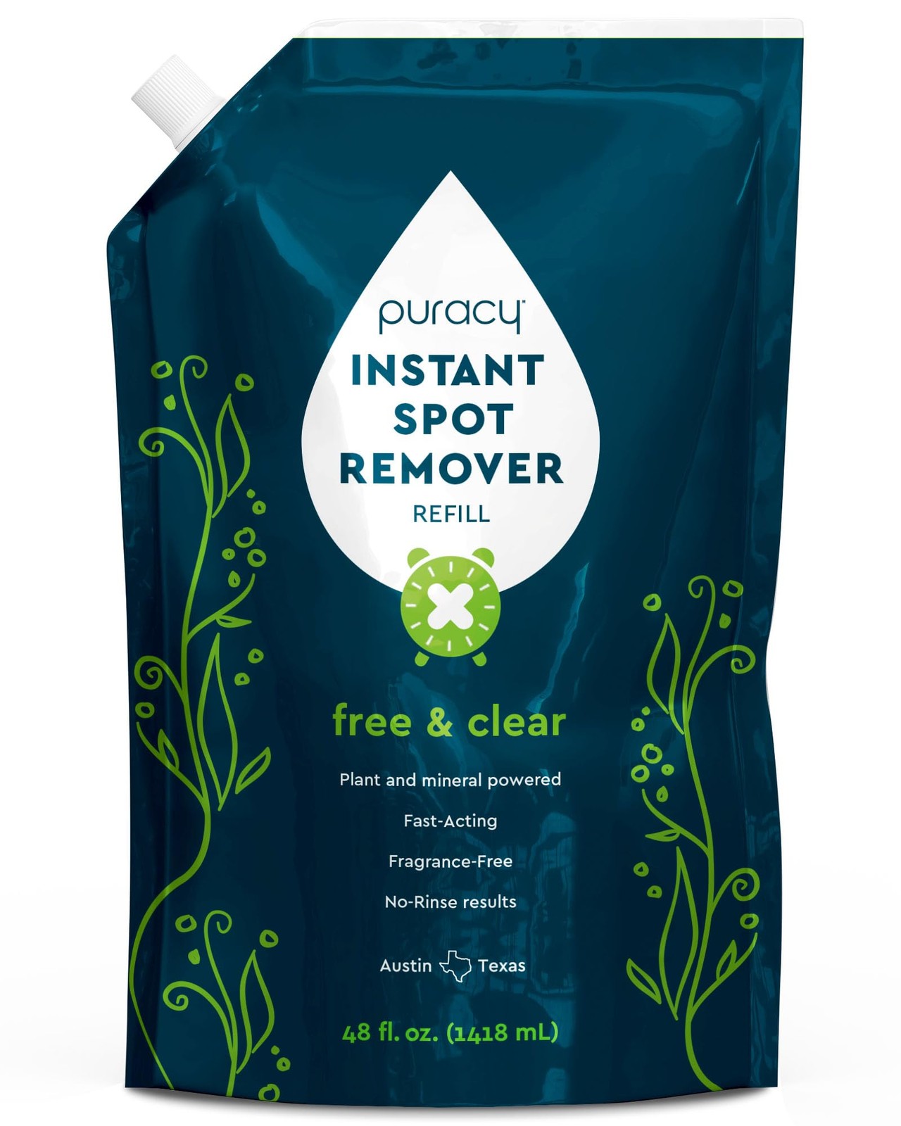 Laundry Stain Remover Clothes Carpet Spot Cleaner Couch Spray Free Clear 48 Fl O