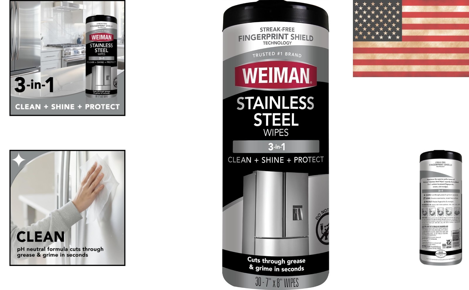 Professional Quality Stainless Steel Wipes – 30 Count for Grease & Streak-Free