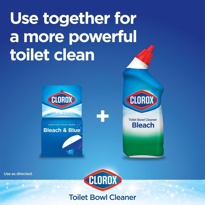 Ultra Clean Toilet Bowl Cleaner Tablets Bleach Deodorizer 2 Count Rain Scent New