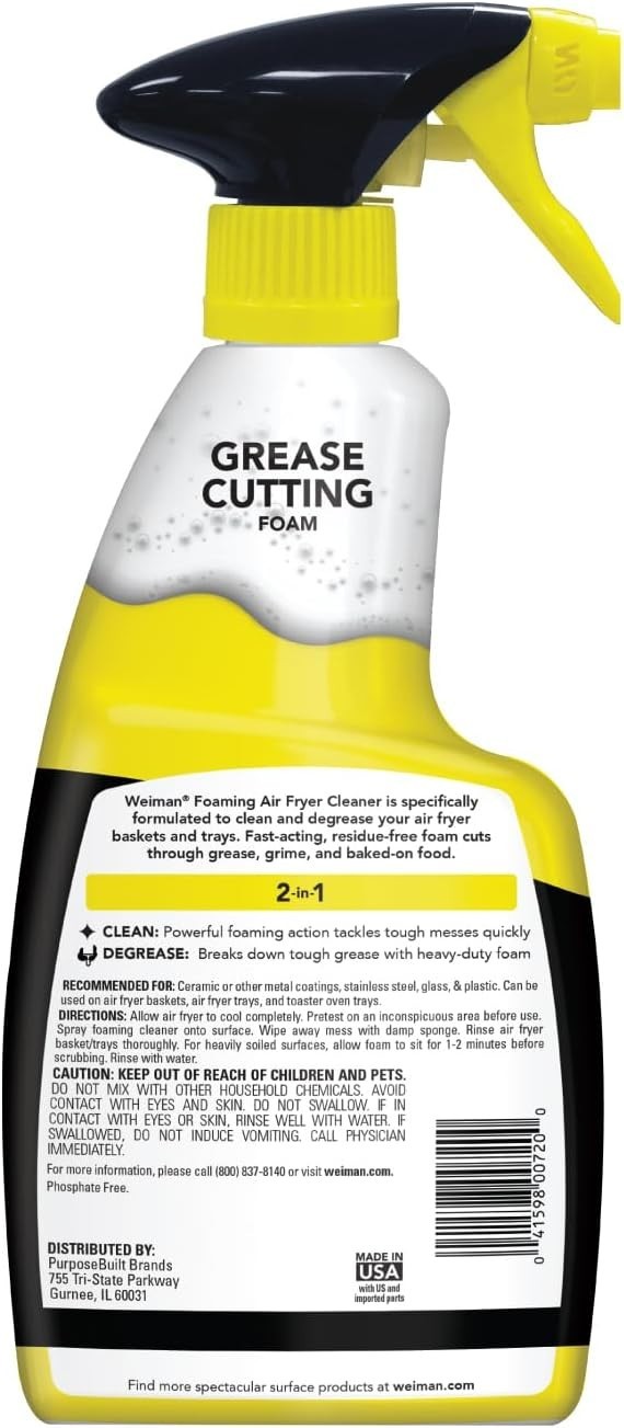 Foaming Air Fryer Cleaning Kit, Cleaner & Degreaser for Ceramic Baskets & Tra…
