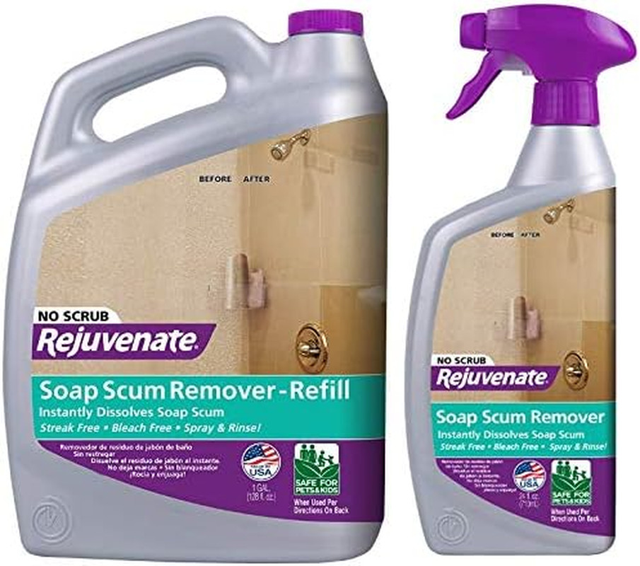 Scrub Free Soap Scum Remover Shower Glass Door Cleaner Works on Ceramic Tile, Ch