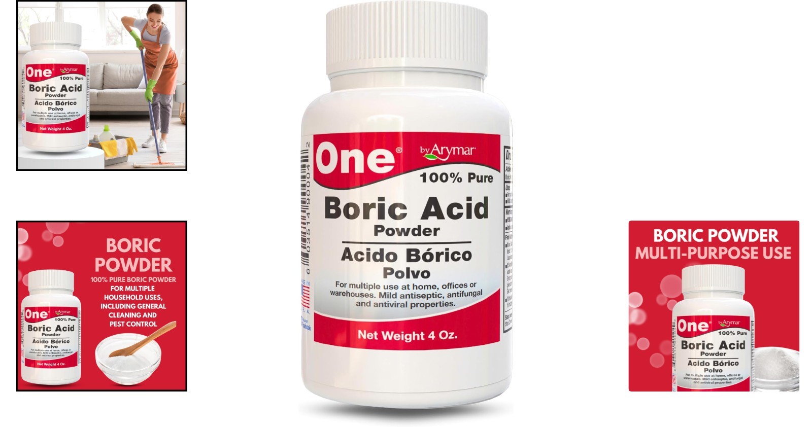 Eco-Friendly Boric Powder 4oz for Powerful Multipurpose Cleaning & Freshening