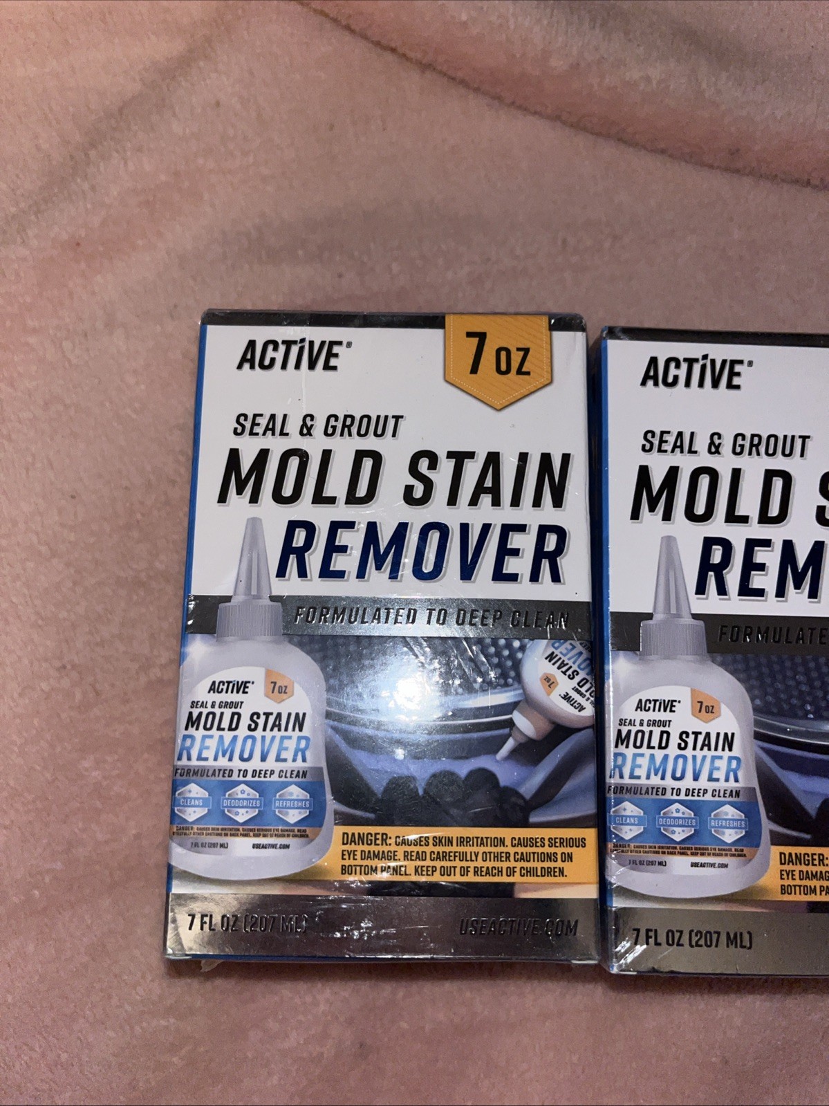 Lot of 2 – Active MOLD STAIN REMOVER Seal and Grout Deep Clean 7oz – New