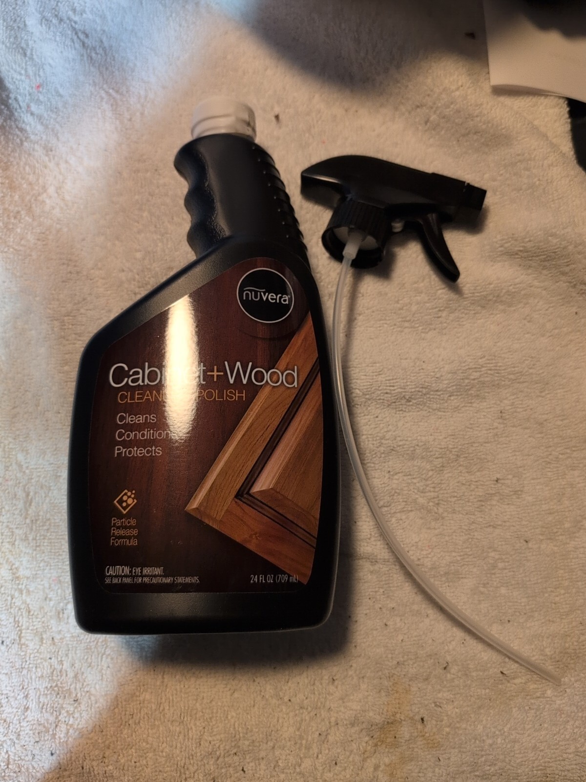 Nuvera Cabinet and Wood Clean and Polish 24 oz. Spray Liquid Professional Grade