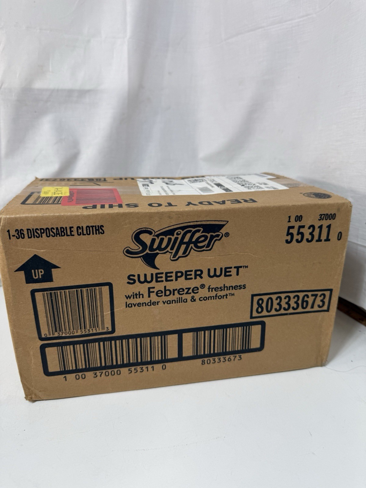Swiffer Sweeper Wet Refills Febreze Lavender Vanilla 55311 Bulk Case Pack 1-36ct
