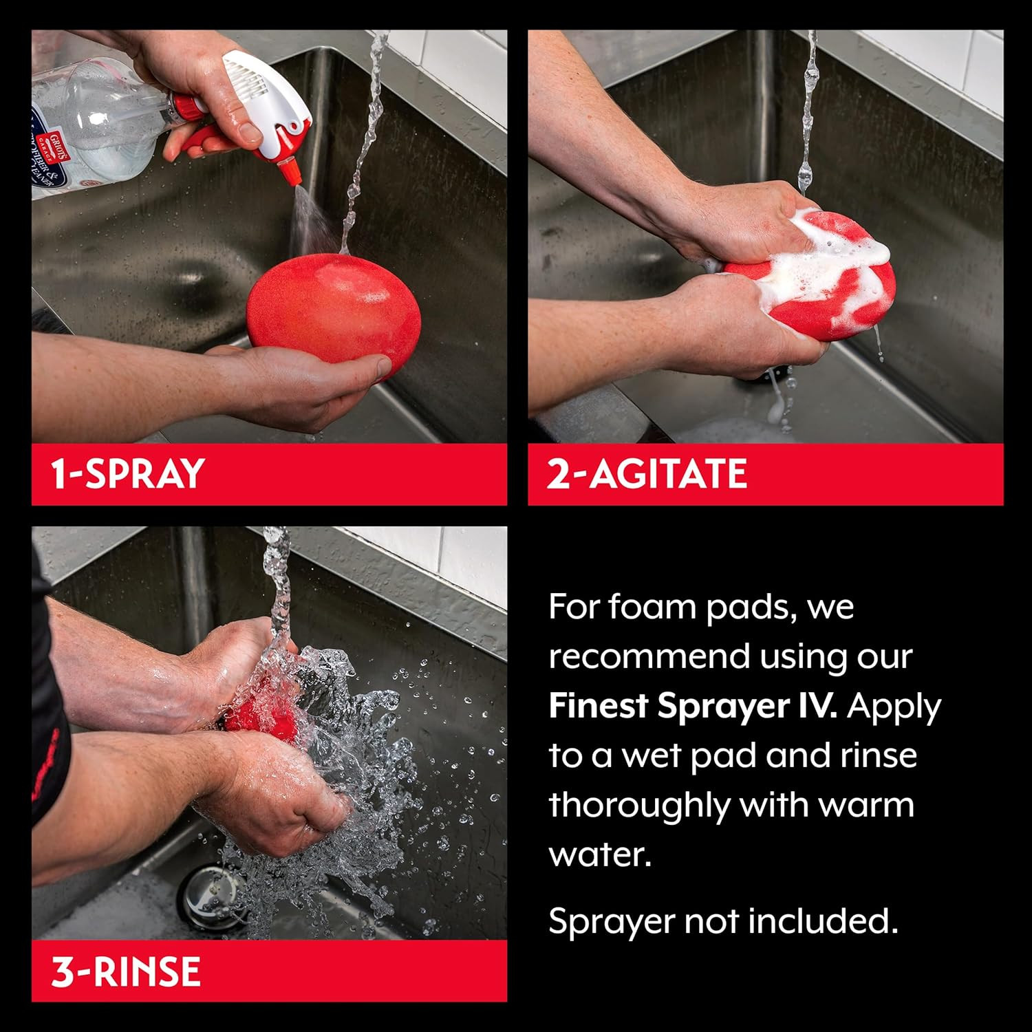 Microfiber and Foam Pad Cleaner, Removes Polish, Wax, and Sealant Residue, Resto