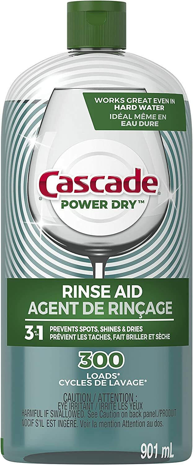 Cascade Rinse Aid Platinum, Dishwasher Rinse Agent, Regular Scent, 30.5oz