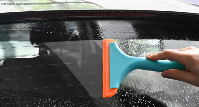 Small Silicone Squeegee Window Shower Squeegee Tool,Auto Water Blade for Car
