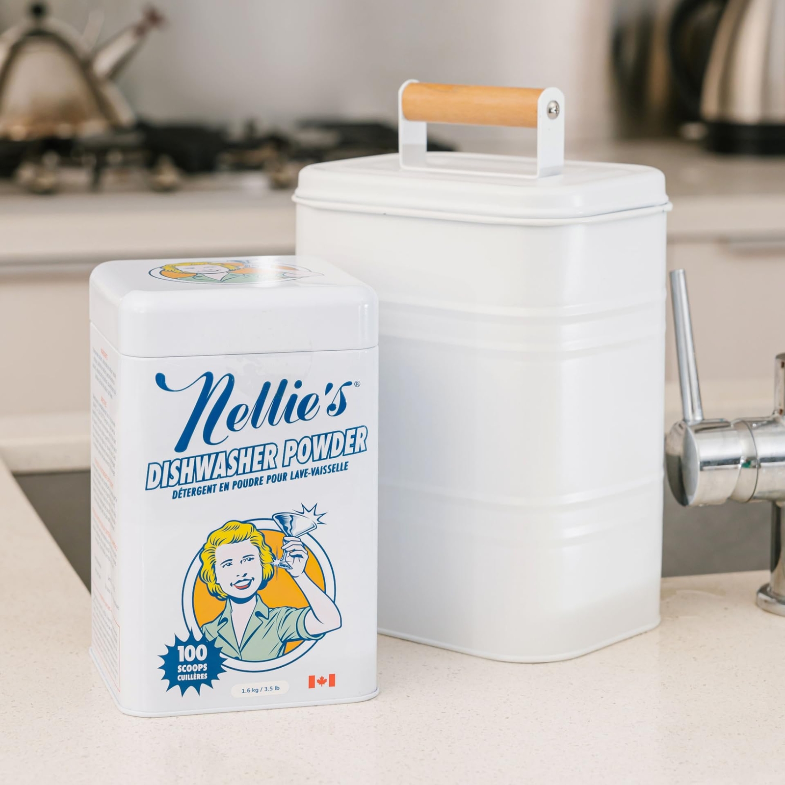 Nellie’s All-Natural Dishwasher Powder 100 Scoops 3.5 lb (Pack Of 6)