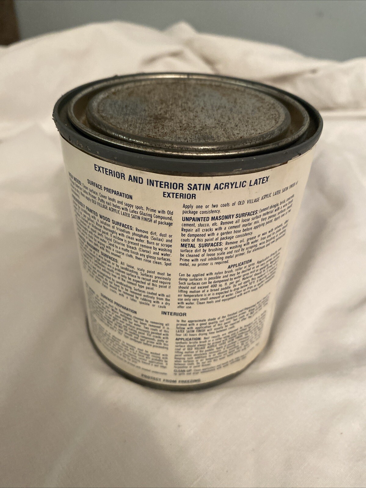 Olde Village Acrylic Latex Paints Satin Finish 1712 Colonial Green Pint