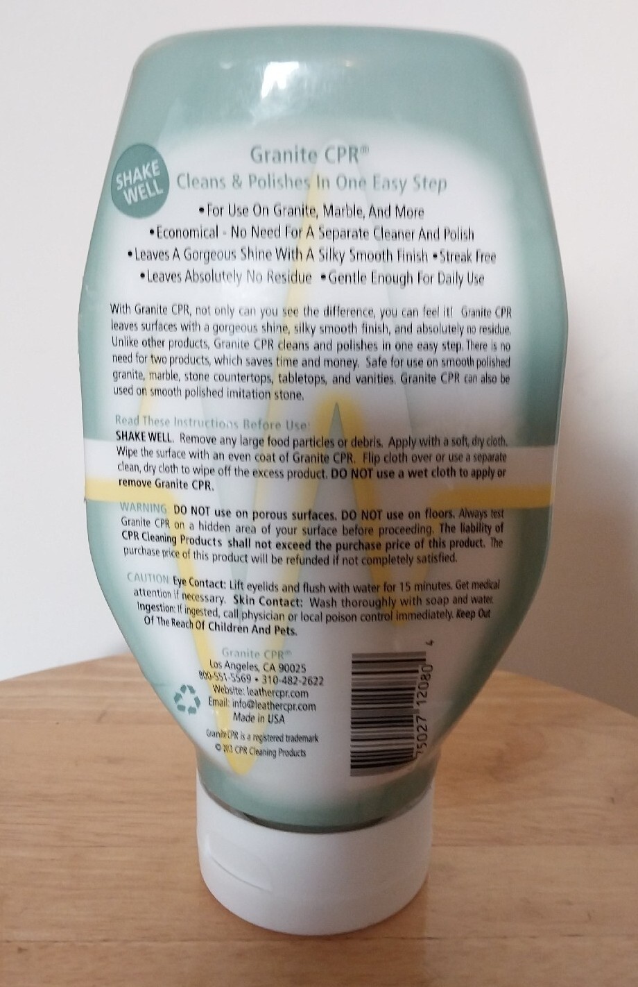 GRANITE CPR Cleaner & Polish Streak Free Sealed NEW USA 18 oz (510g) Shine Clean