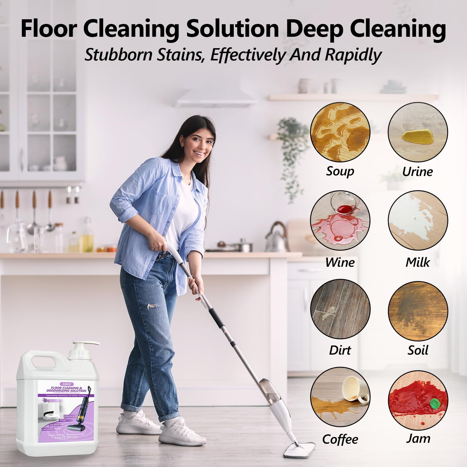 170 FL OZ Floor Cleaning Solution,Floor Cleaner for Mopping with Tineco,Deep …