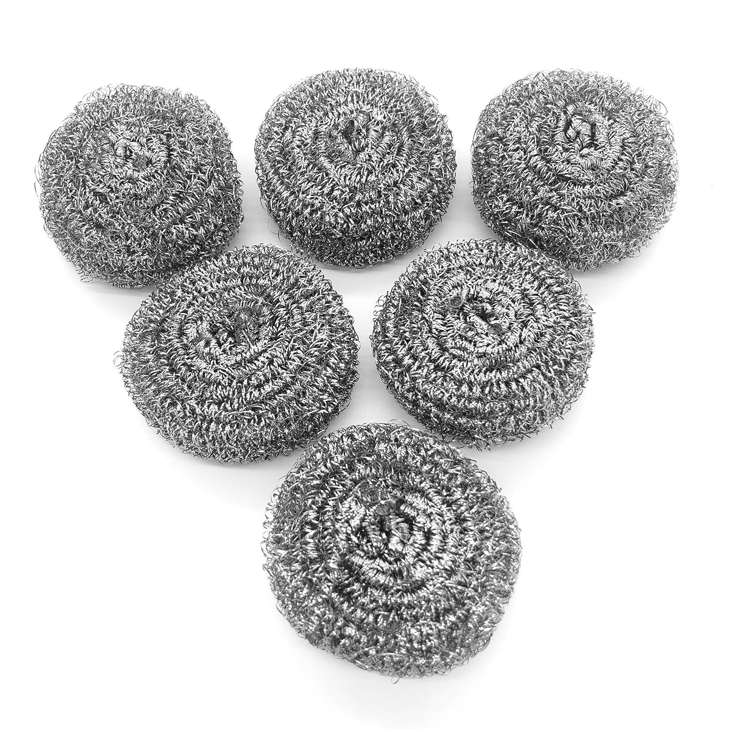 6 Pack Stainless Steel Wool Scrubber, Scouring Pads | Stainless steel scrubbe…