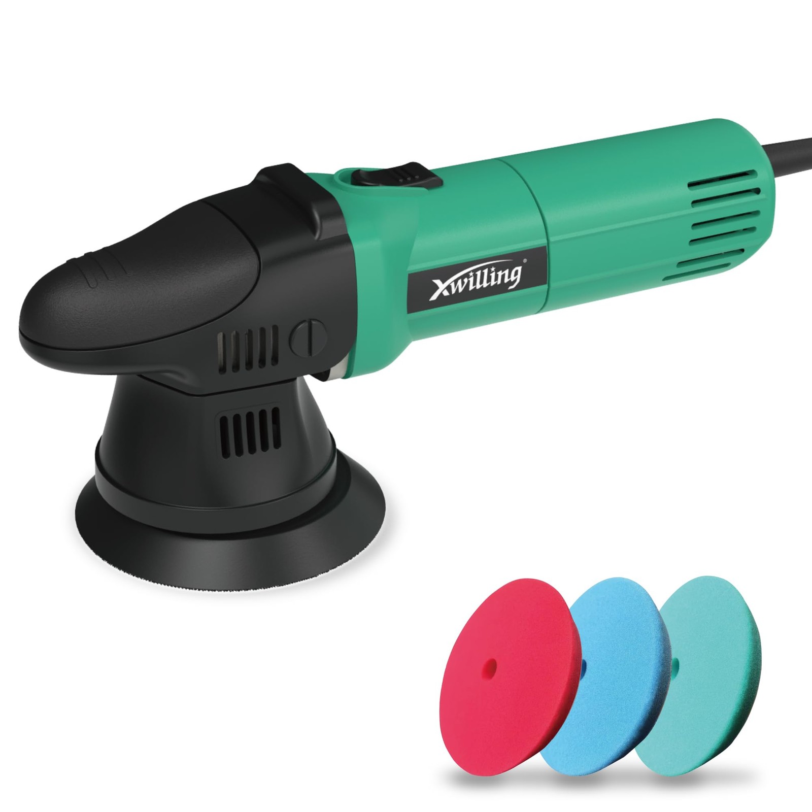 Buffer Polisher, 5-Inch 8MM Dual Action Random Orbital Car Polisher with 6 Va…
