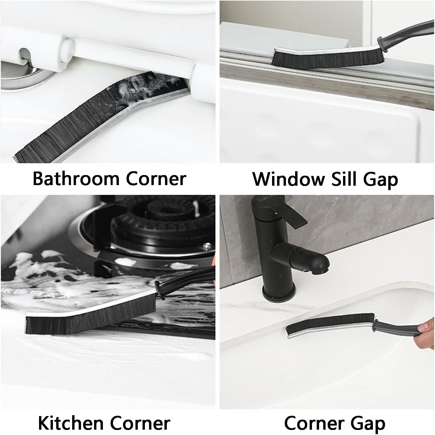 Compact 3-Pack Cleaning Brushes for Easy Dirt Removal in Hard-to- Areas