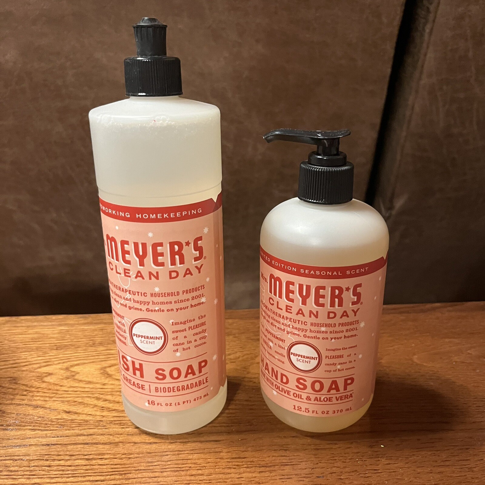 Mrs. Meyer’s Clean Day 16 Oz. Peppermint Liquid Dish Soap + 12.5 oz Hand Soap