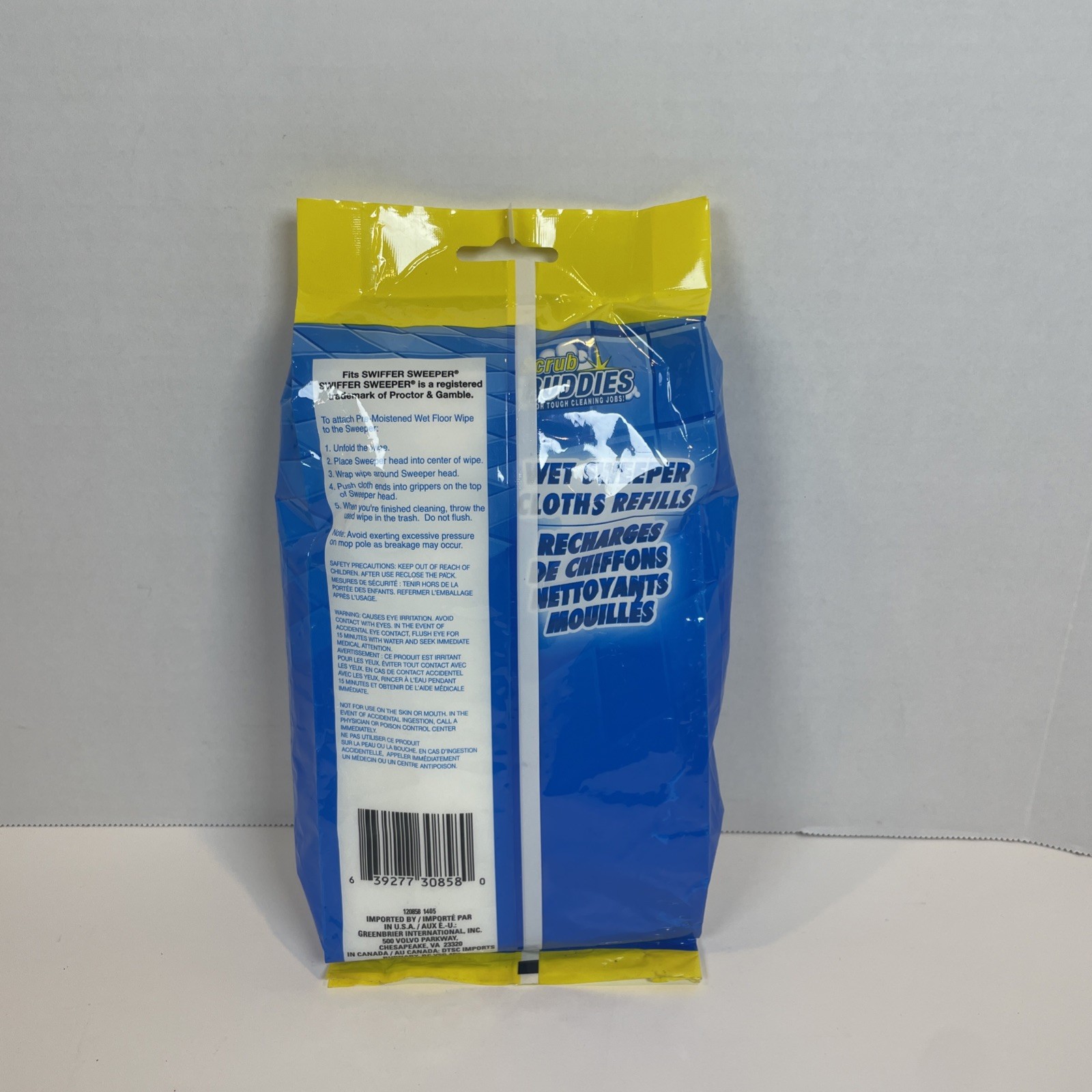 SCRUB BUDDIES Wet Sweeper Refill Cloths 20 Ct Swiffer 8″ x 11.5″