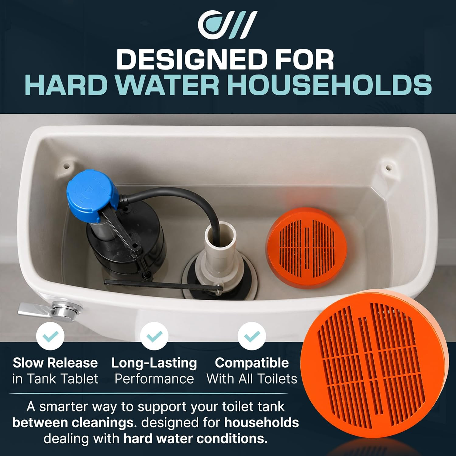 Toilet Guard Drop-In Tank Tablet (1 Tablet) | up to 180-Day Performance | Helps