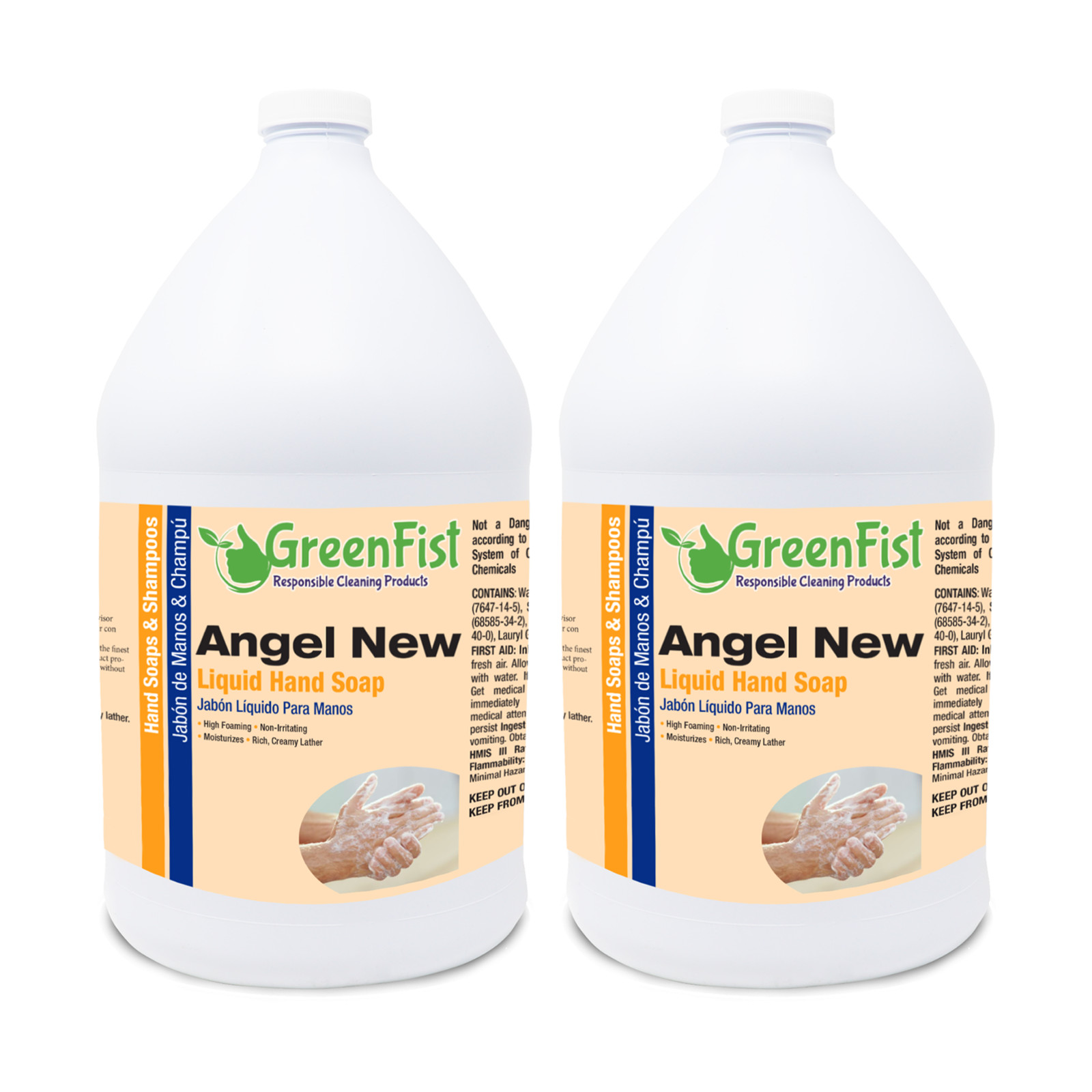 GreenFist Liquid Hand Soap Angel New Hand Wash Refill (2 X 1 Gallon)