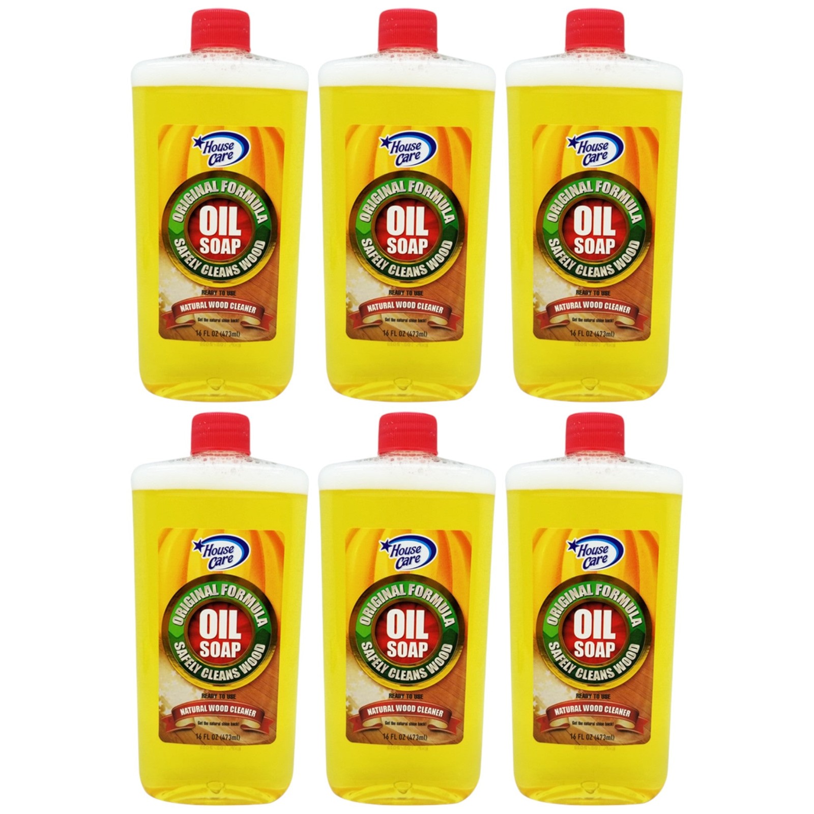 Oil Soap Natural Wood Cleaner – Original Formula, 16oz. (473ml) (Pack of 6)