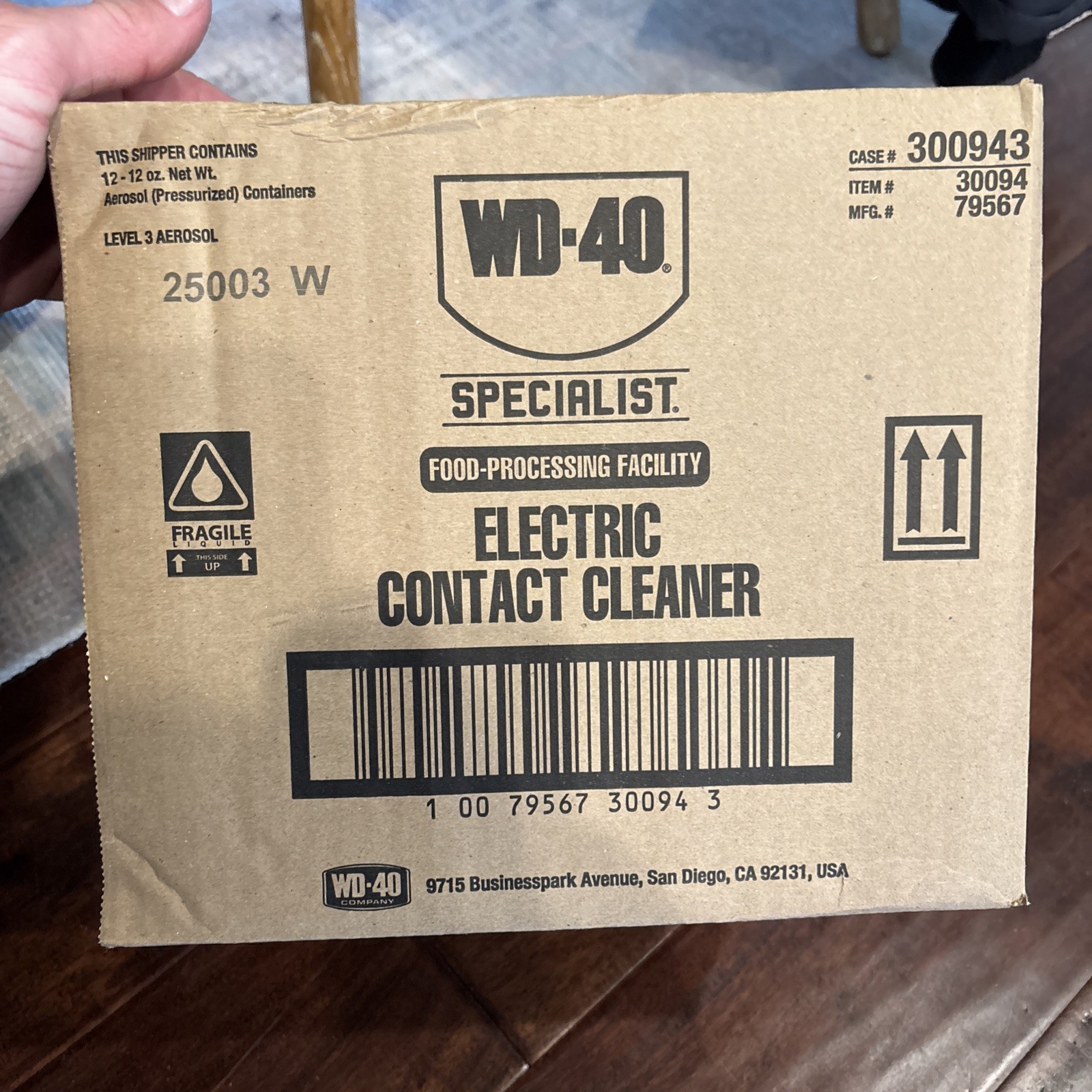 12 PACK WD-40 12 oz. Contact Cleaner,Electric Equipment Cleaner P/n: 30094
