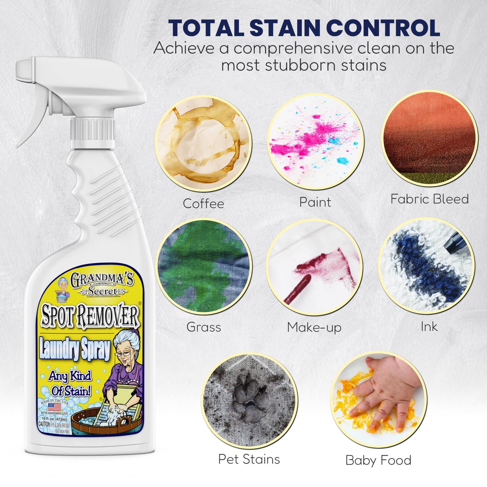 Laundry Stain Remover Fabric Spot Cleaner 16 Oz 2 Pack Heavy Duty