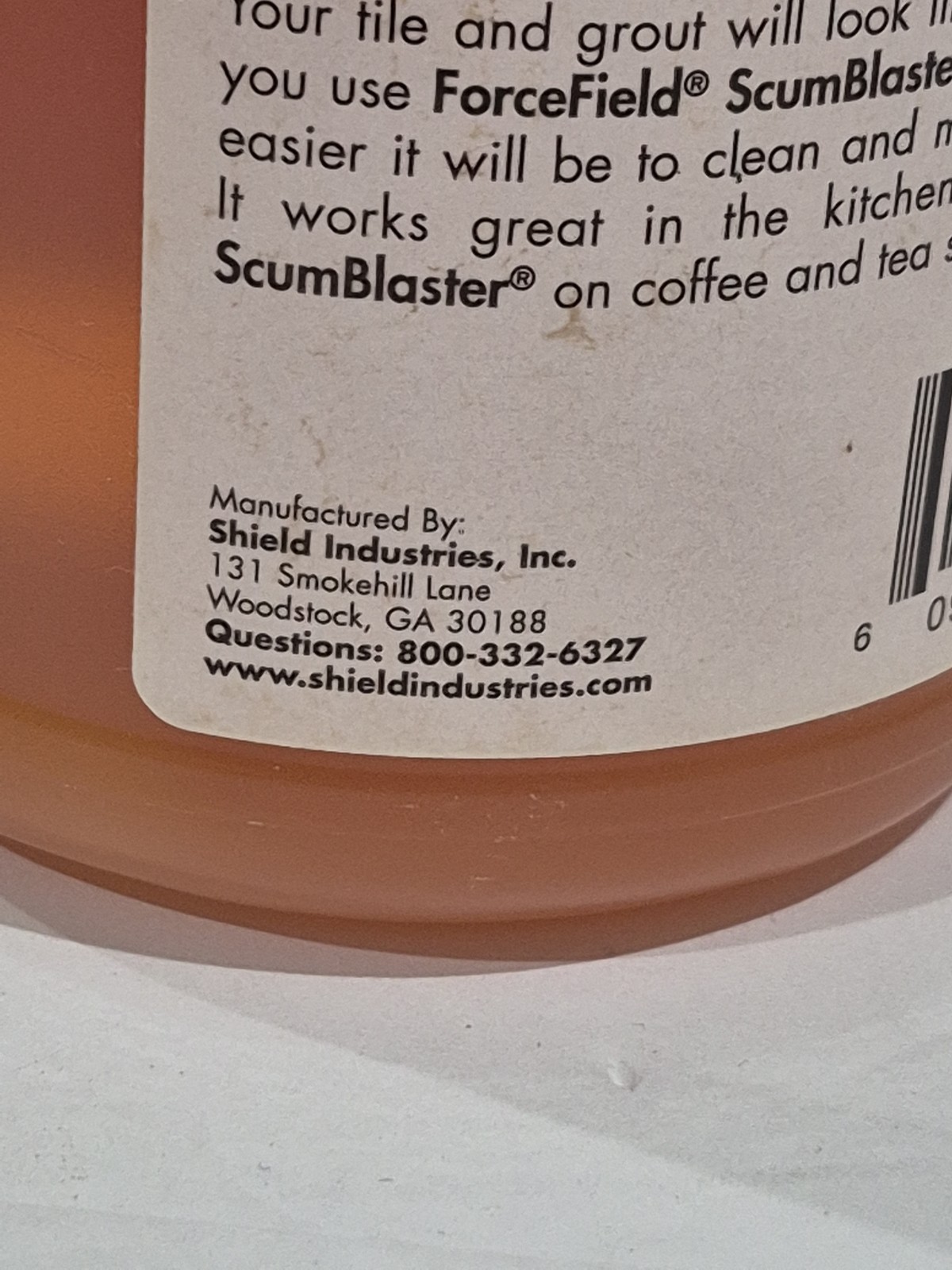 Industrial Strength ForceField H ScumBlaster Tub &Tile Cleaner Concentrate 30oz.