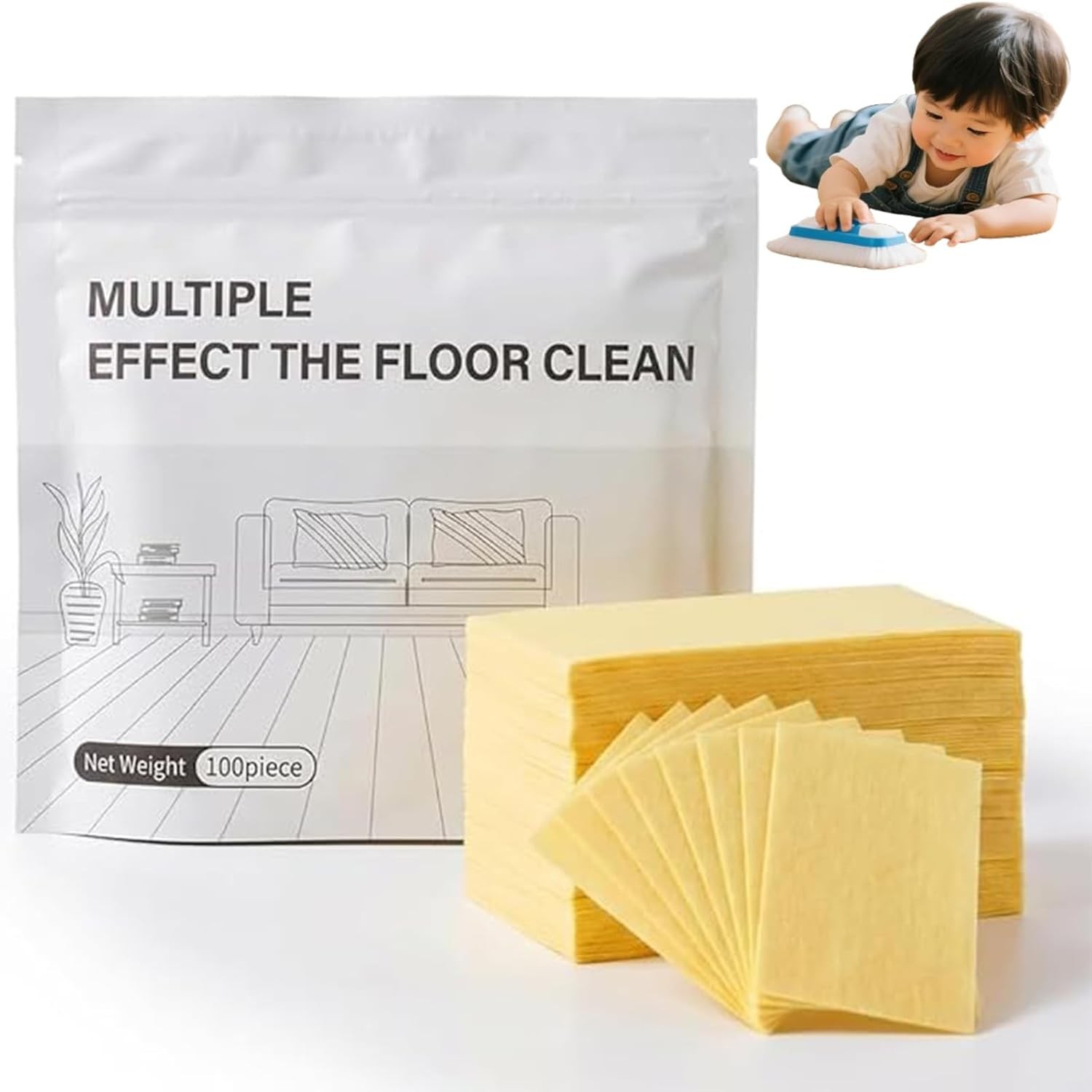 30PCS Floor Cleaning Tablets – Powerful Floor Cleaner Cleaning Tablets 5 Flavor