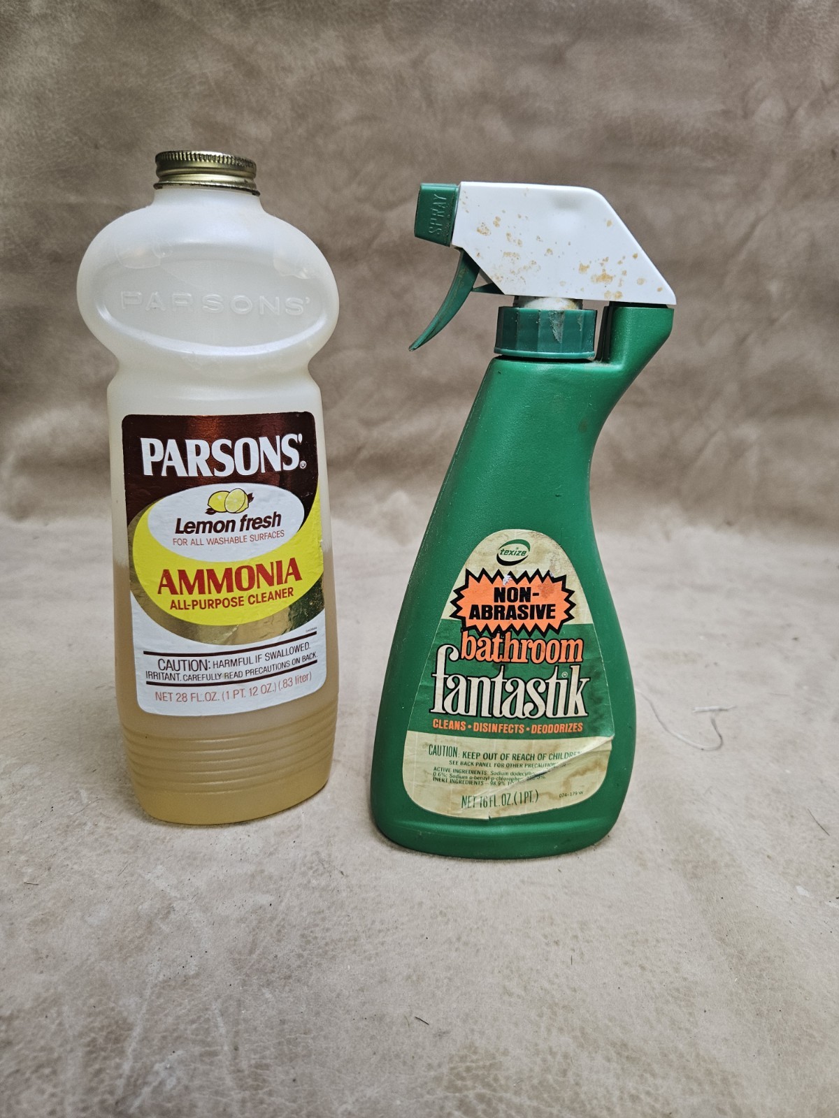 Vintage Parsons Lemon Ammonia & Bathroom Fantastik Cleaner Lot 1970s…