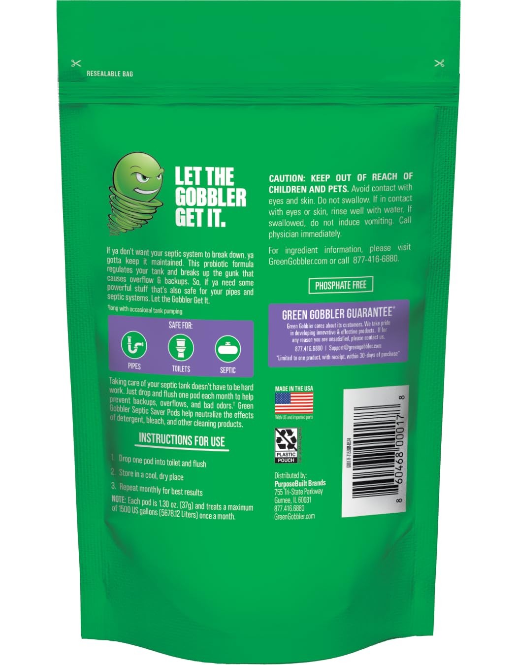 Septic Tank Treatment Pods 12 Month Supply Natural Bacteria Enzyme Waste Digeste
