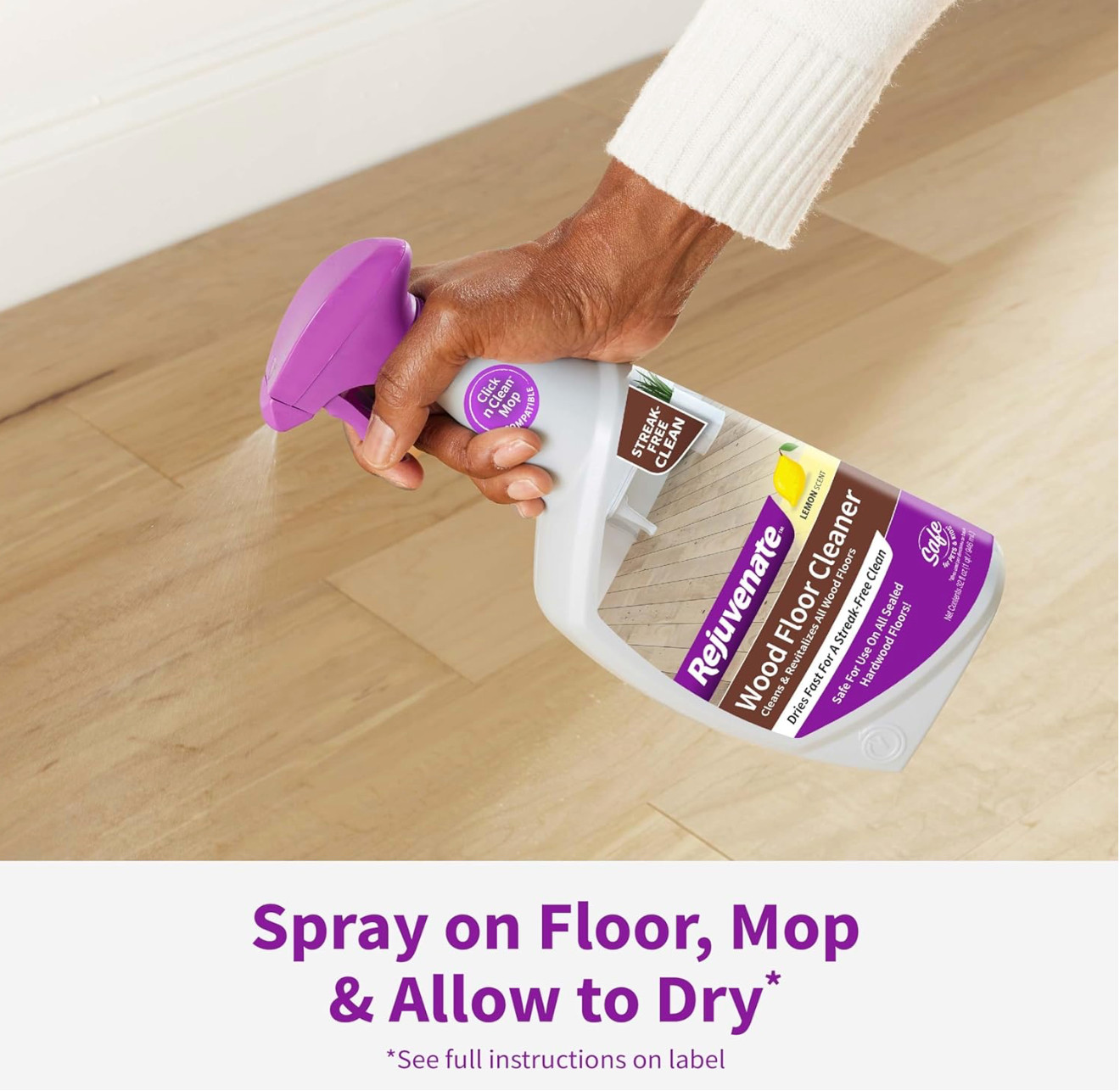 Rejuvenate Wood Floor Cleaner Refill 128 Fl Oz Streak Free Hardwood Cleaner
