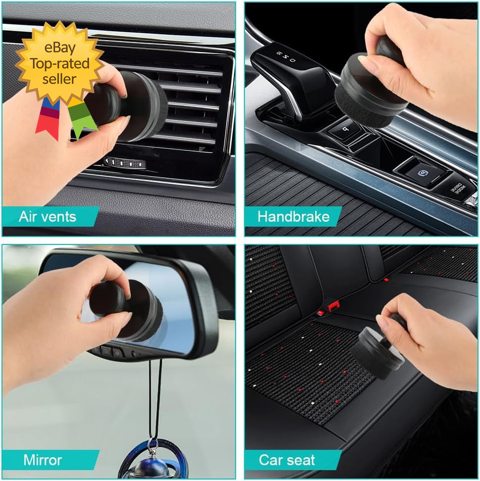 2 Pack Auto Detail Brushes Tire Shine Applicator Brush Automotive Tire Dressing