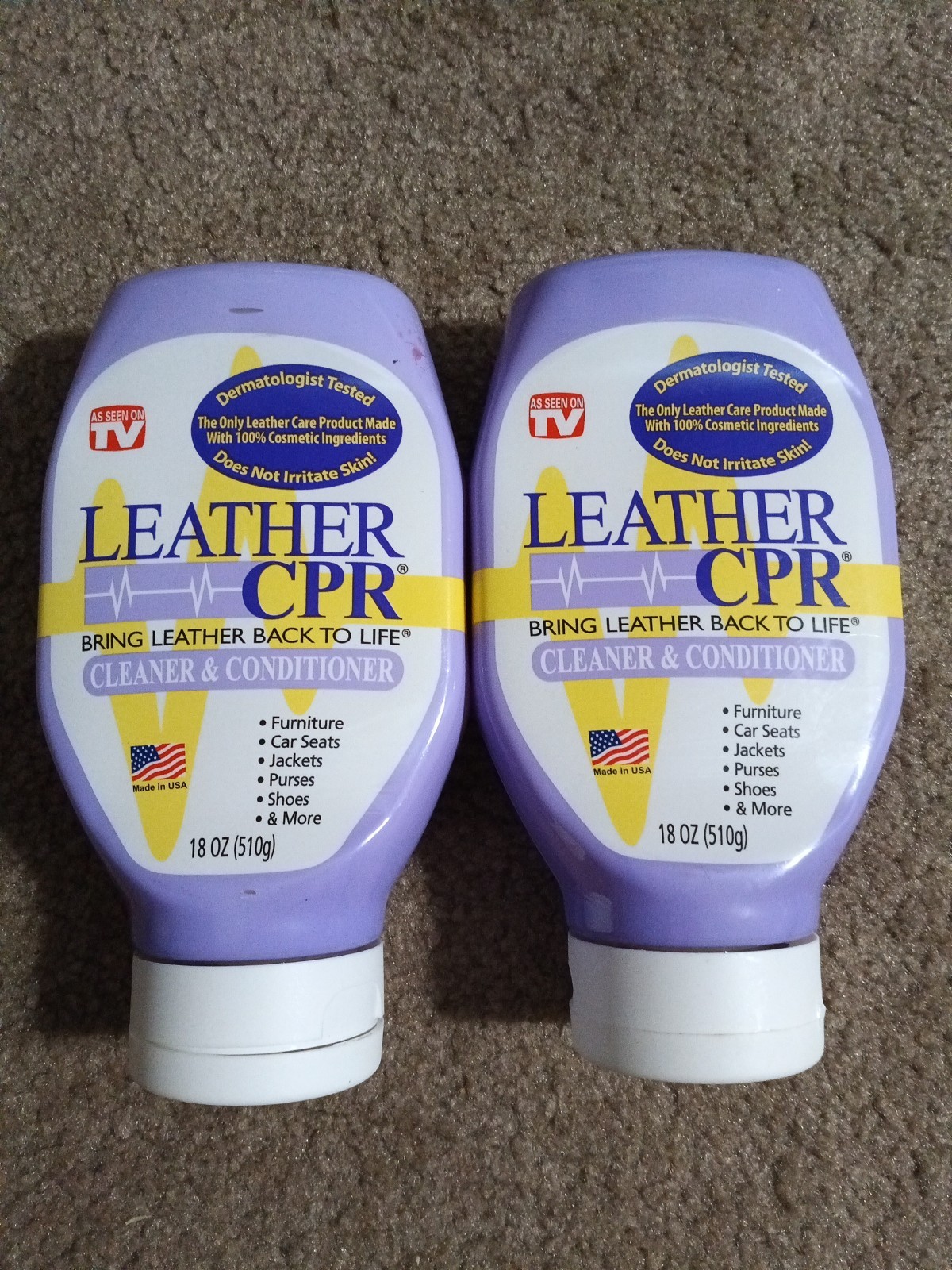 2 Bottles Leather CPR Cleaner & Conditioner 18oz Each As Seen On TVNEW (Exp 7-26