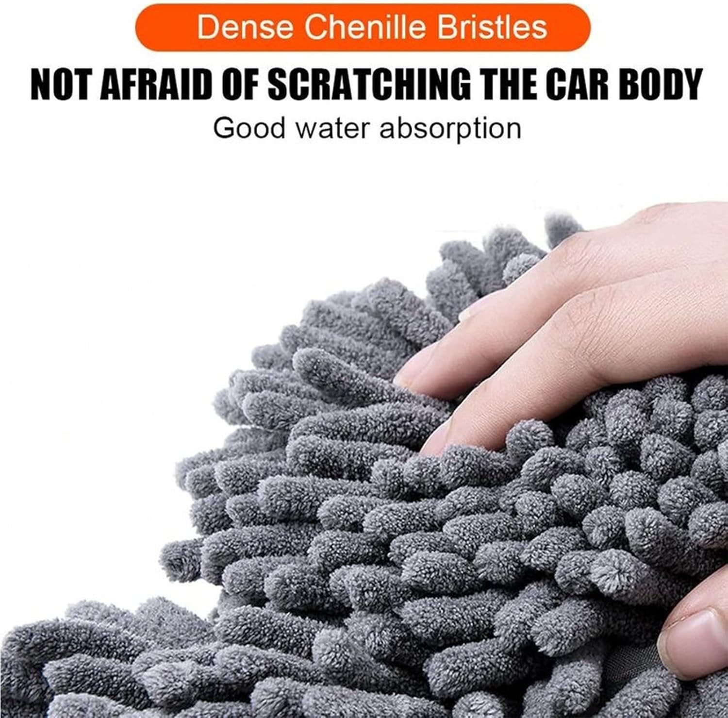 Dual Head Car Wash Cleaning Brush Telescoping Long Handle Chenille Cleaning Mop