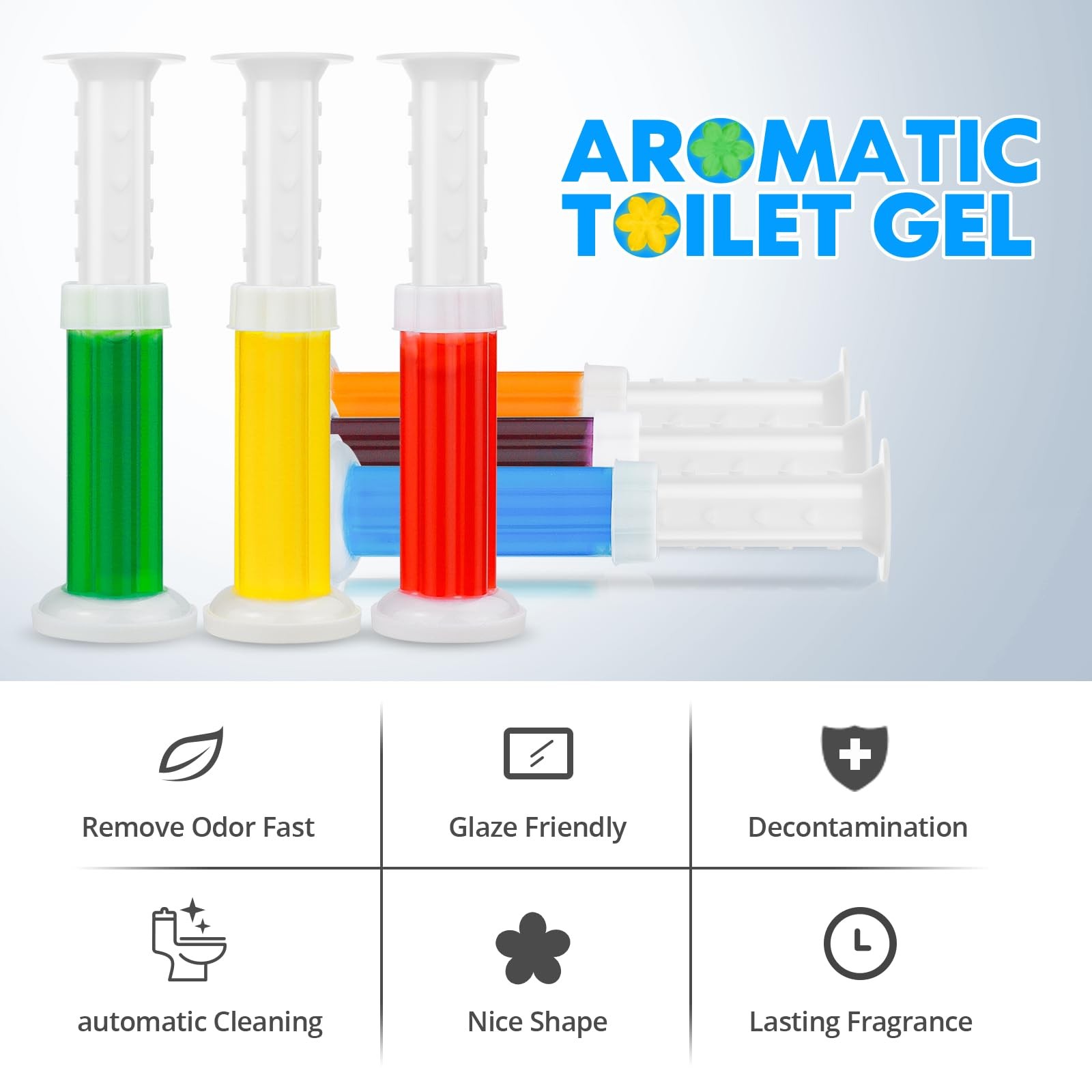 Toilet Gel Stamp Bowl Cleaner Scent Freshener Adhesive Mix Scent 84 Flowers