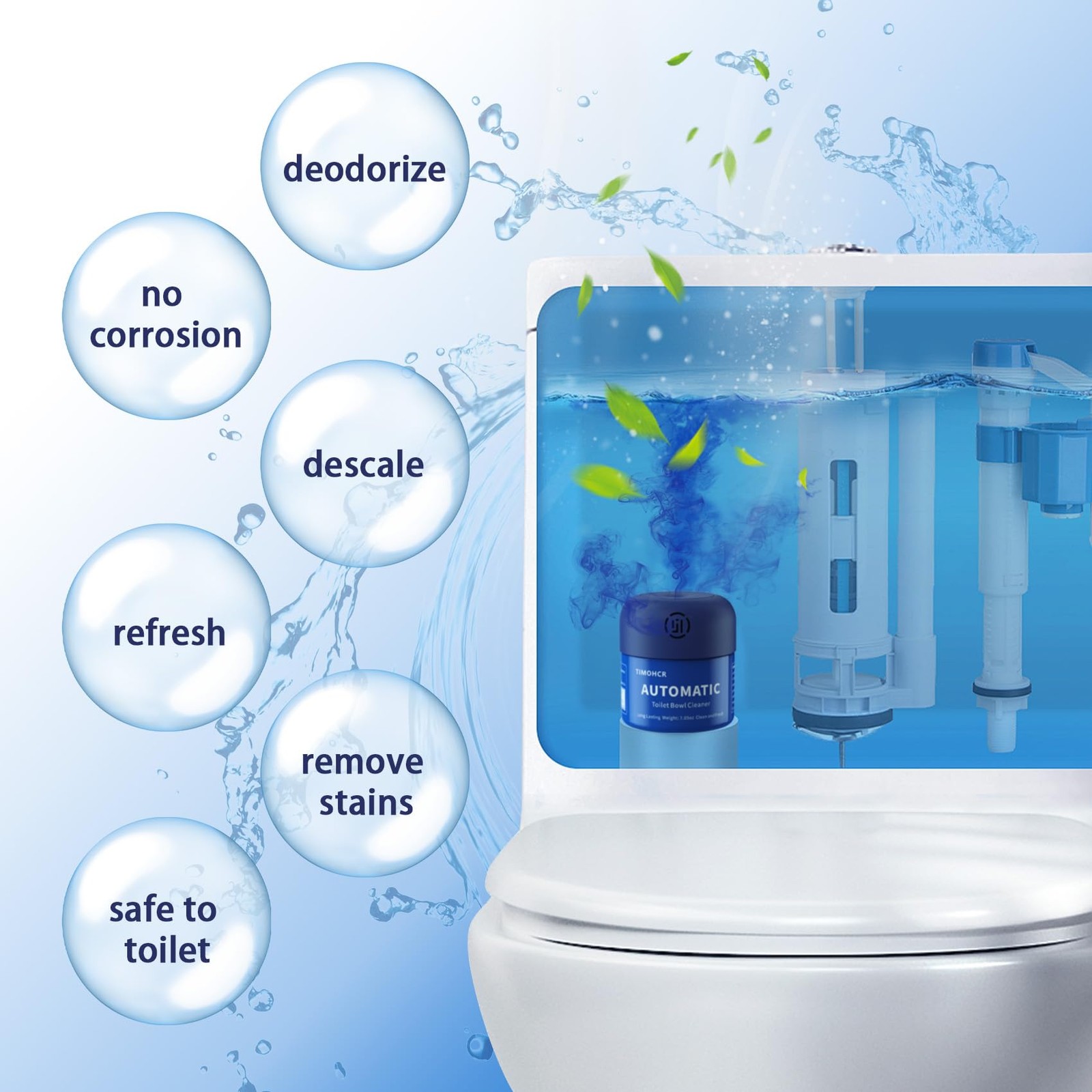 Toilet Bowl Cleaner, Automatic Long Lasting Continuous Toilet Bowl Cleaners, …