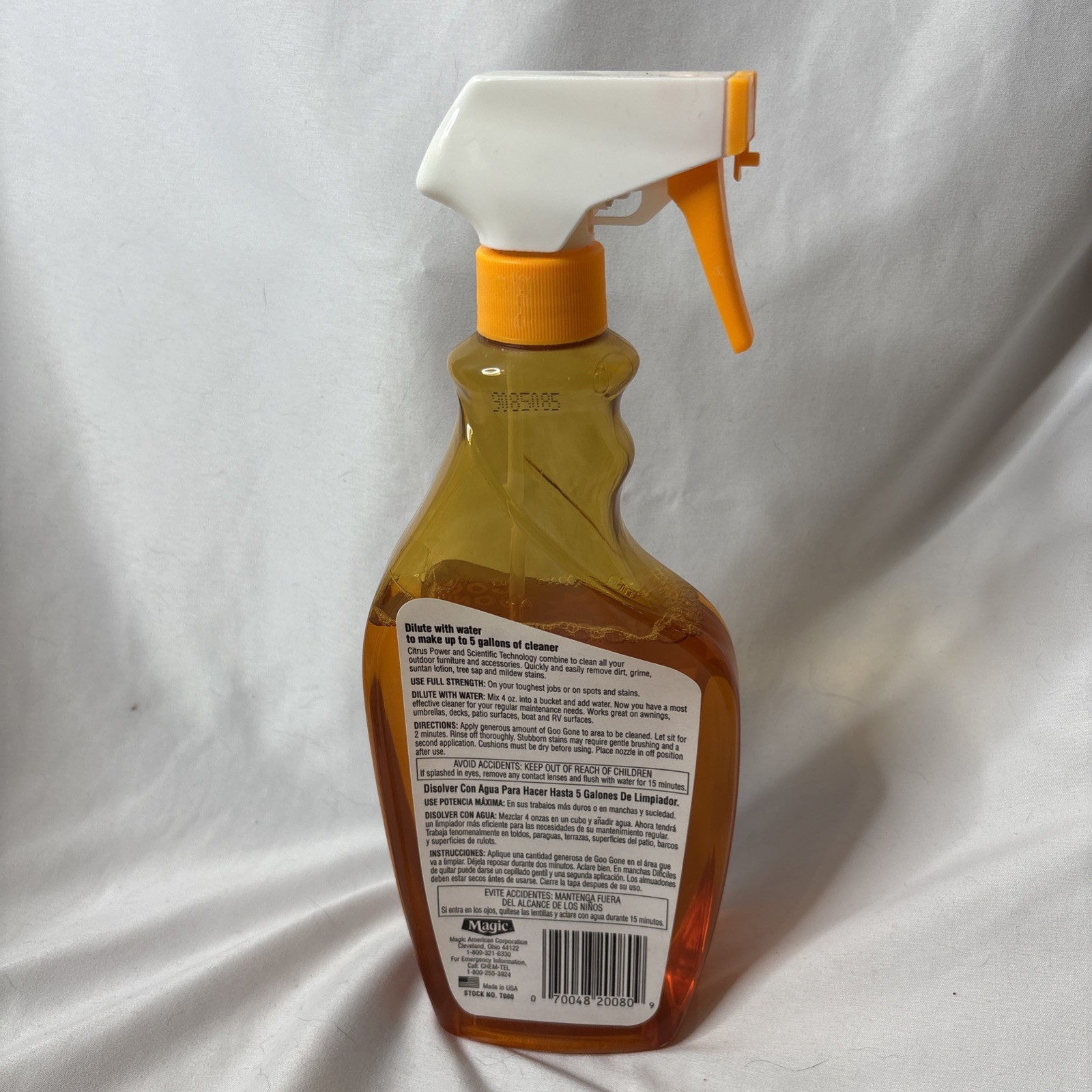 Goo Gone Patio Furniture Cleaner Concentrated Formula 24 oz Outdoor Citrus Used