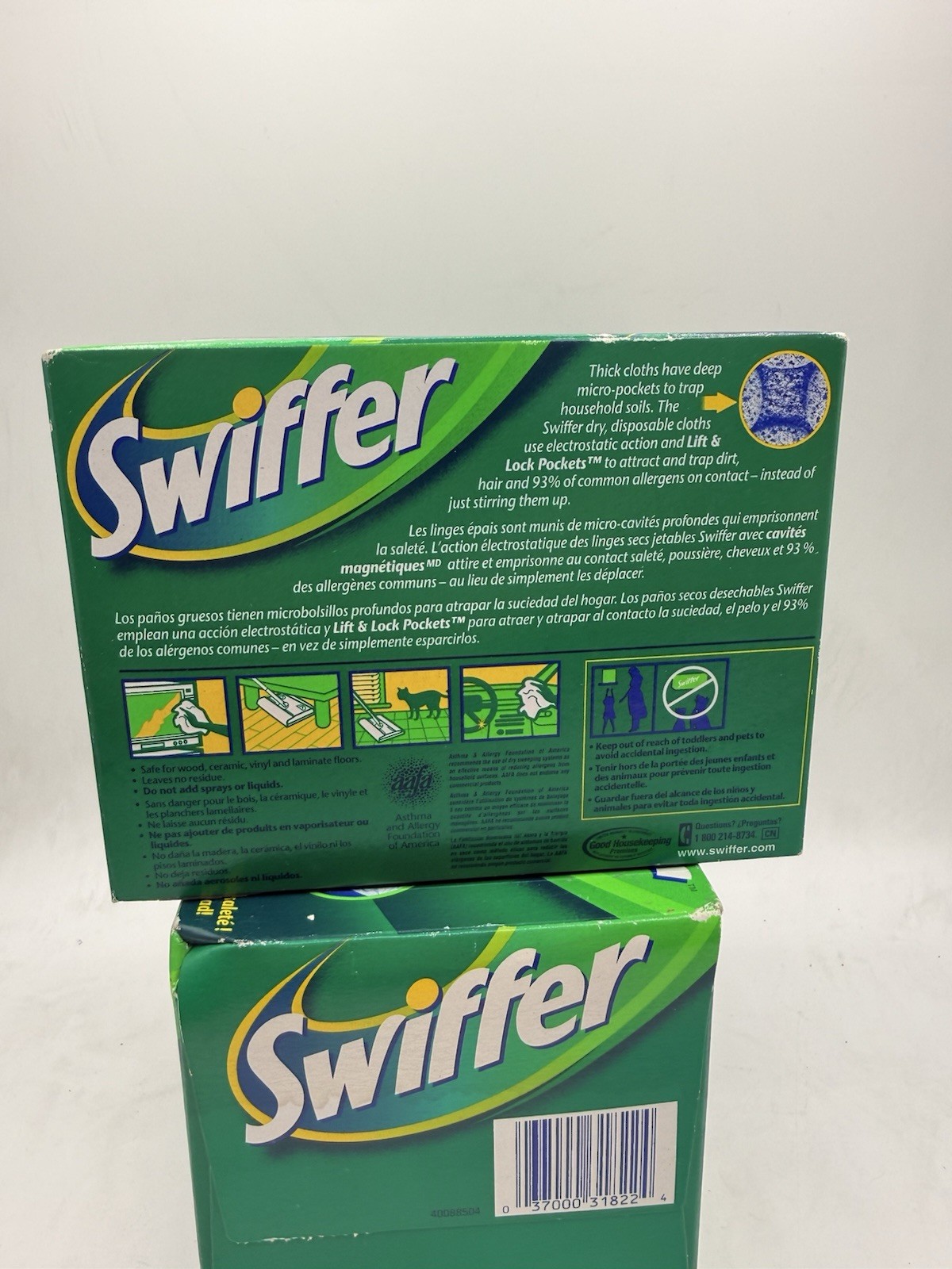 2 Vintage 2000 Swiffer 32 Disposable Dry Cloths Refill New In Box Sealed
