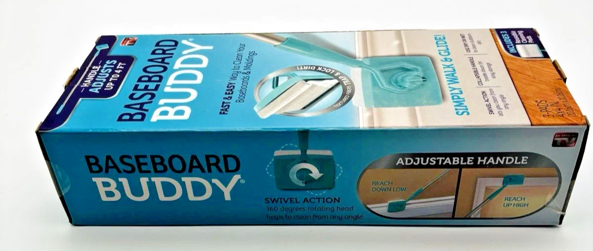 Baseboard Buddy Baseboard Cleaner Includes 3 Reusable Pads – As Seen On TV