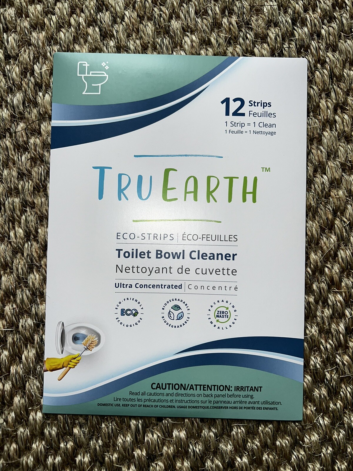 2 Packs TRU EARTH Eco-Strips Toilet Bowl Cleaner 12 Each, 24 Total Strips