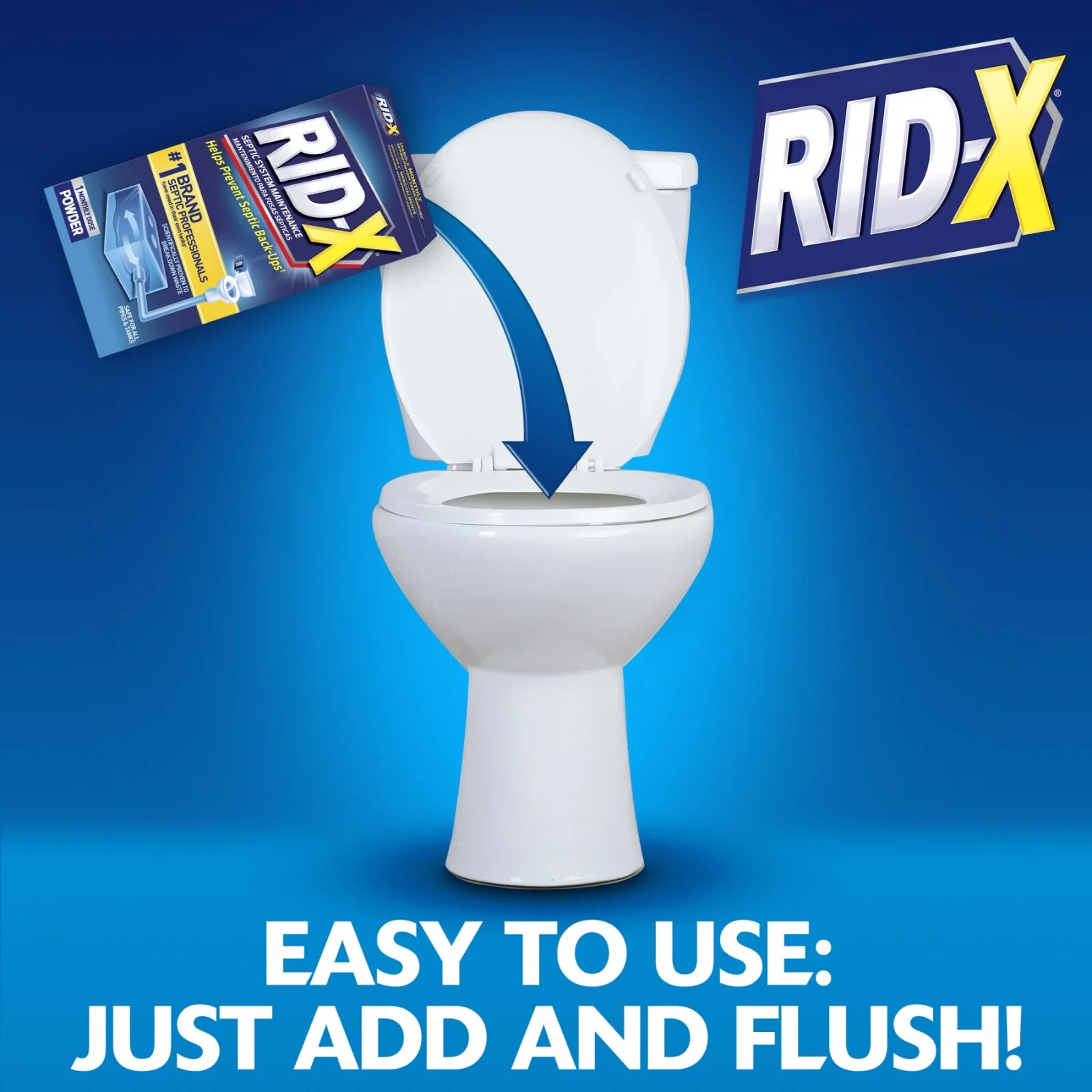 RID-X Septic Tank Treatment, 3 Month Supply Of Powder, 29.4oz, 100% Biobased