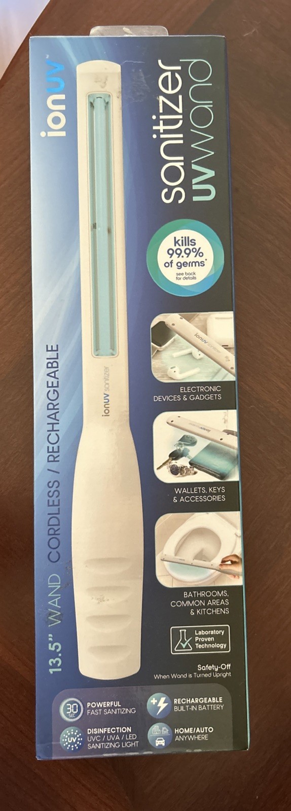 IonUV Sanitation Wand Rechargeable Fast Sanitizing UVwand 13.5”