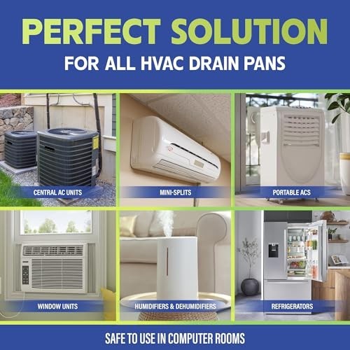HVAC Drain Line Cleaner Tablets – Prevent Odors, Clean Drain Pan, Prevent Overfl