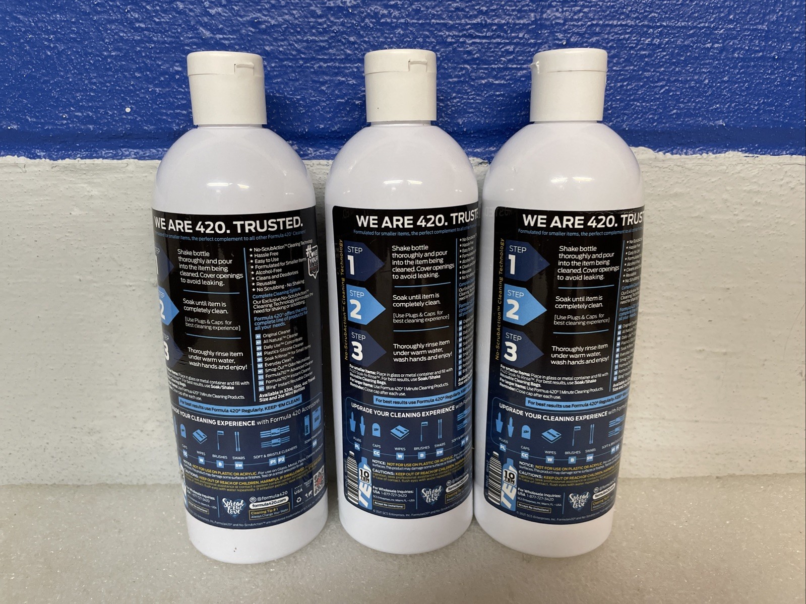 FORMULA 420 Soak N Rinse Pyrex Glass Metal Ceramic Cleaner 16oz Lot Of 3 New