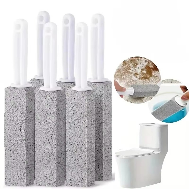 2 Pcs Pumice Stone Cleaning Heavy Duty Handle Toilet Scouring Stain Remover Tool