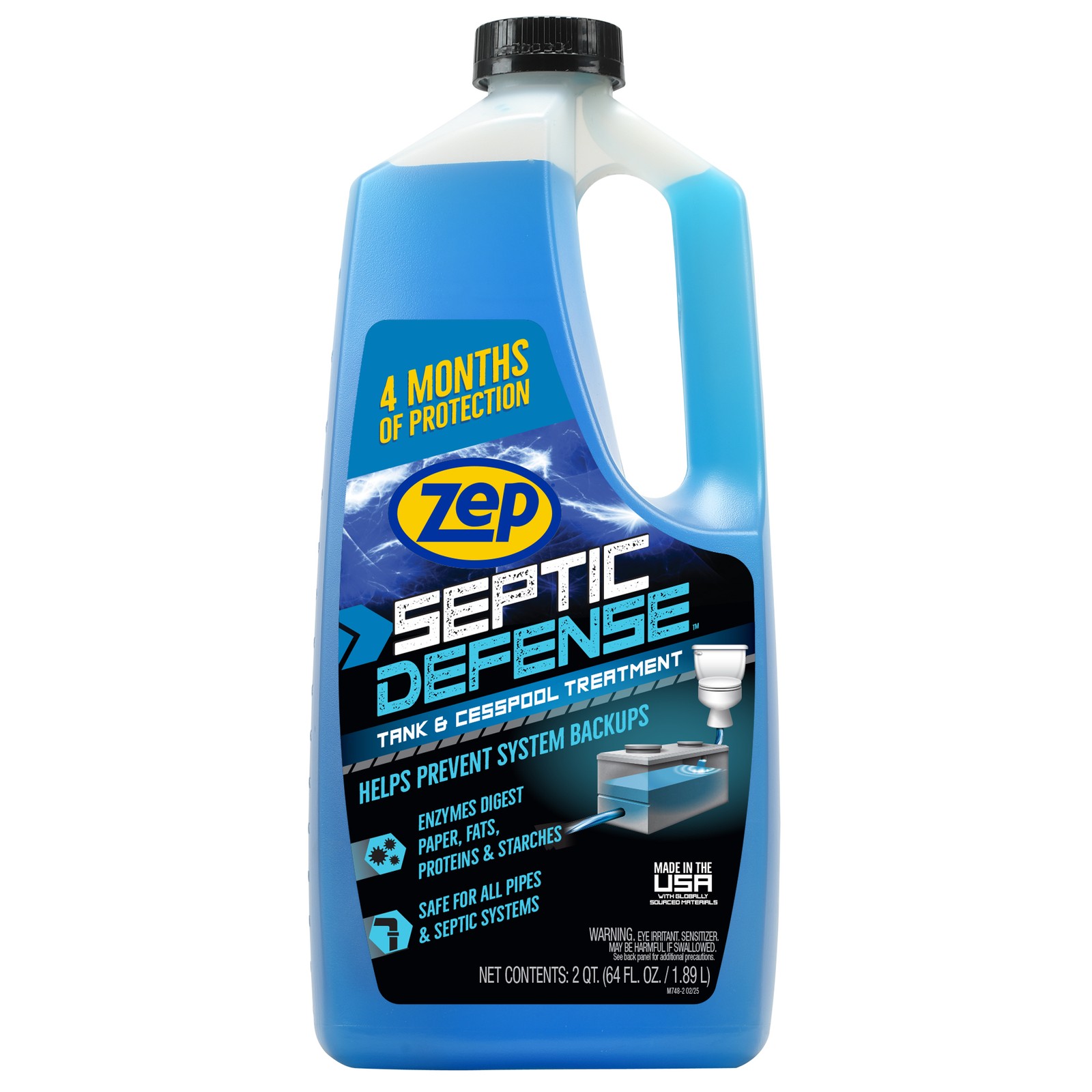 Zep Septic System and Cesspool Treatment Liquid – 64 Oz – ZLST648 – Safe for All