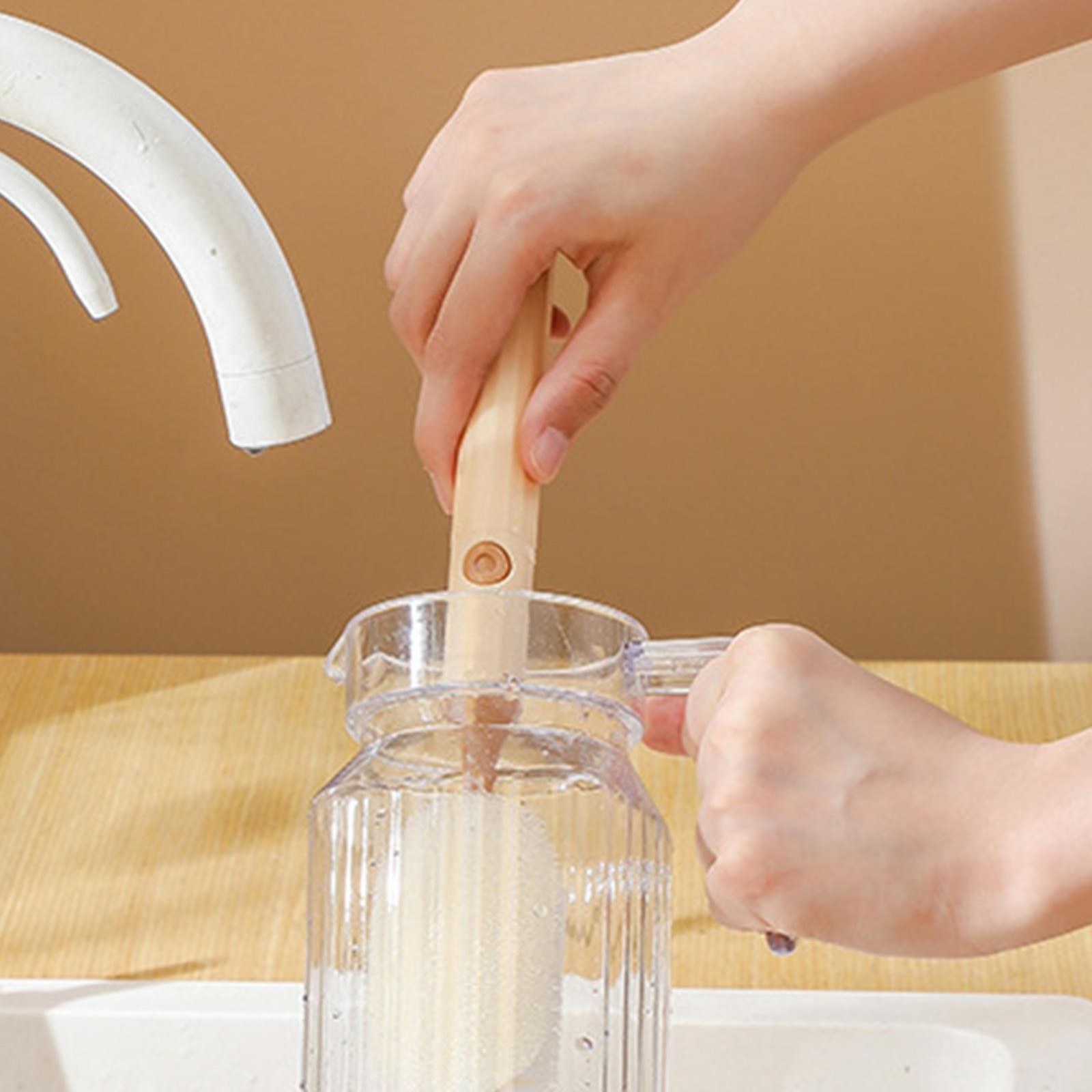 Long Handle Bottle Brush Bottle Soft Brush Bottle Washing Sponge For Deep Reach