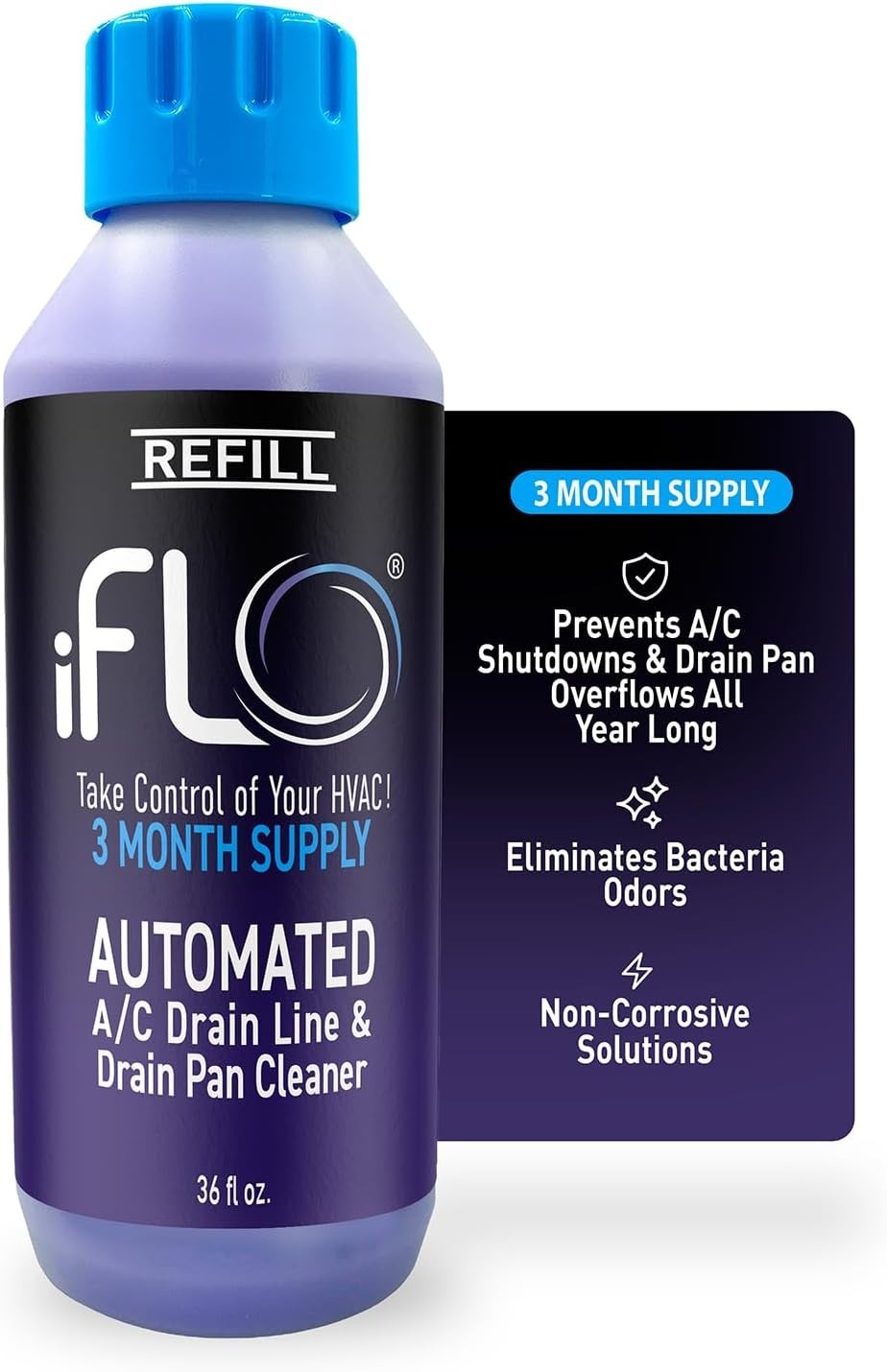 iFlo Refill 36 oz. Drain Line Cleaner 3 Month Supply